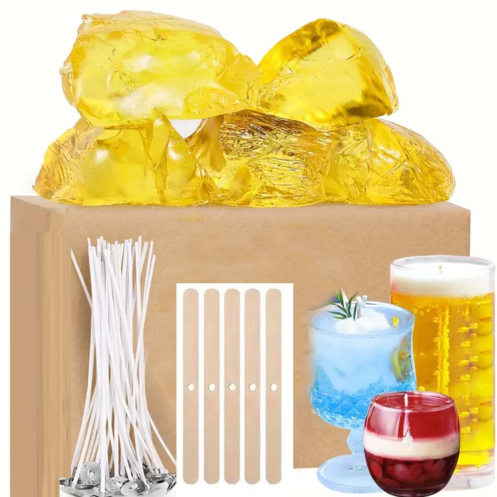 Candle Making Wicks - 200g Żółty przezroczysty żel żelowy do