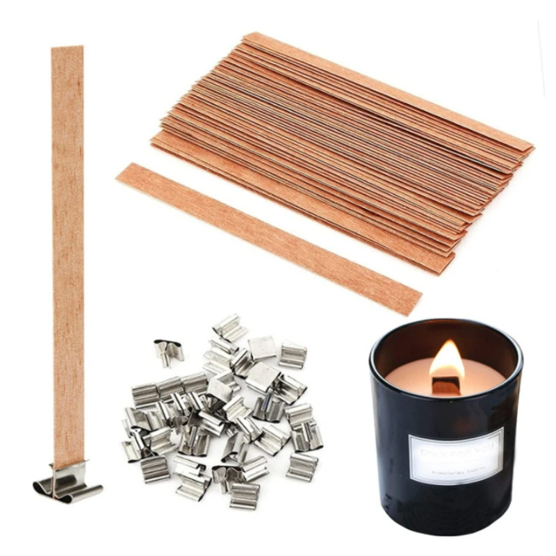 Candle Making Kit Beeswax - 30 sztuk wysokiej jakości drewniany knot