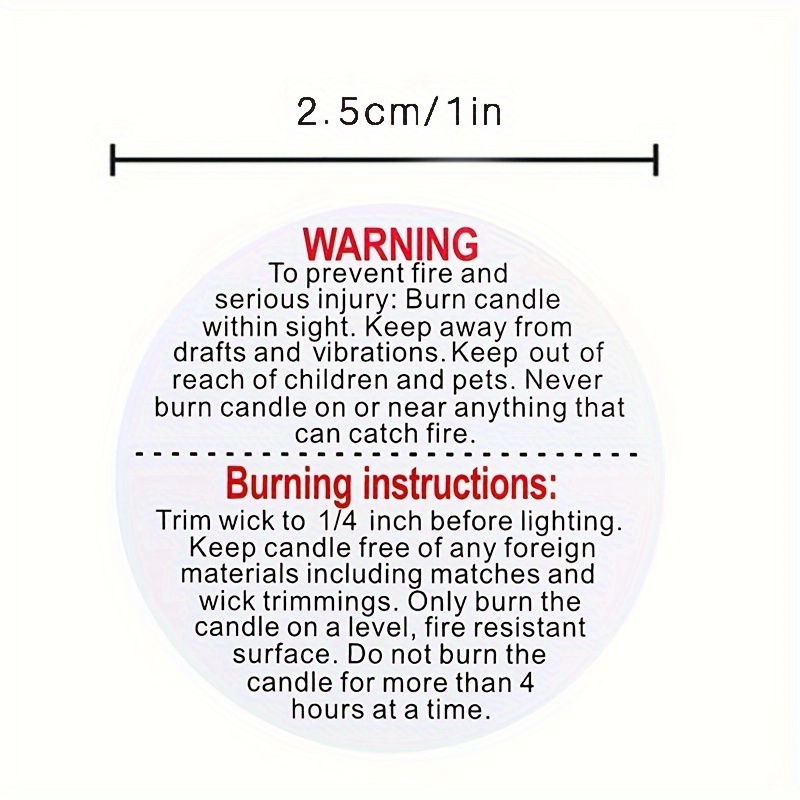 1 rolka, 500 sztuk świeca nakl – Candle Warning Label recenzja i cena