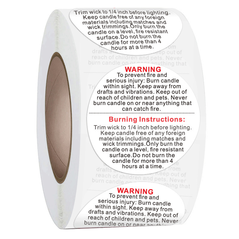 100-500 szt. 2,5 cm (1 cal) An – Candle Warning Label recenzja i cena
