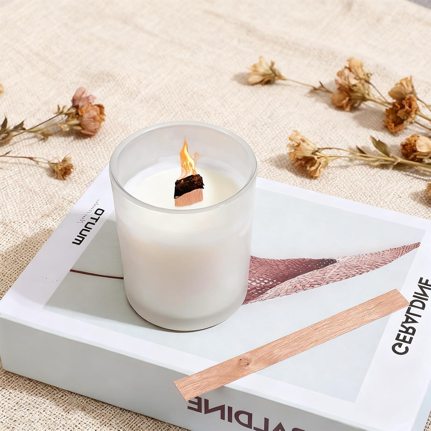 60 szt. Drewnianych Knotów do  – Candle Warning Label recenzja i cena