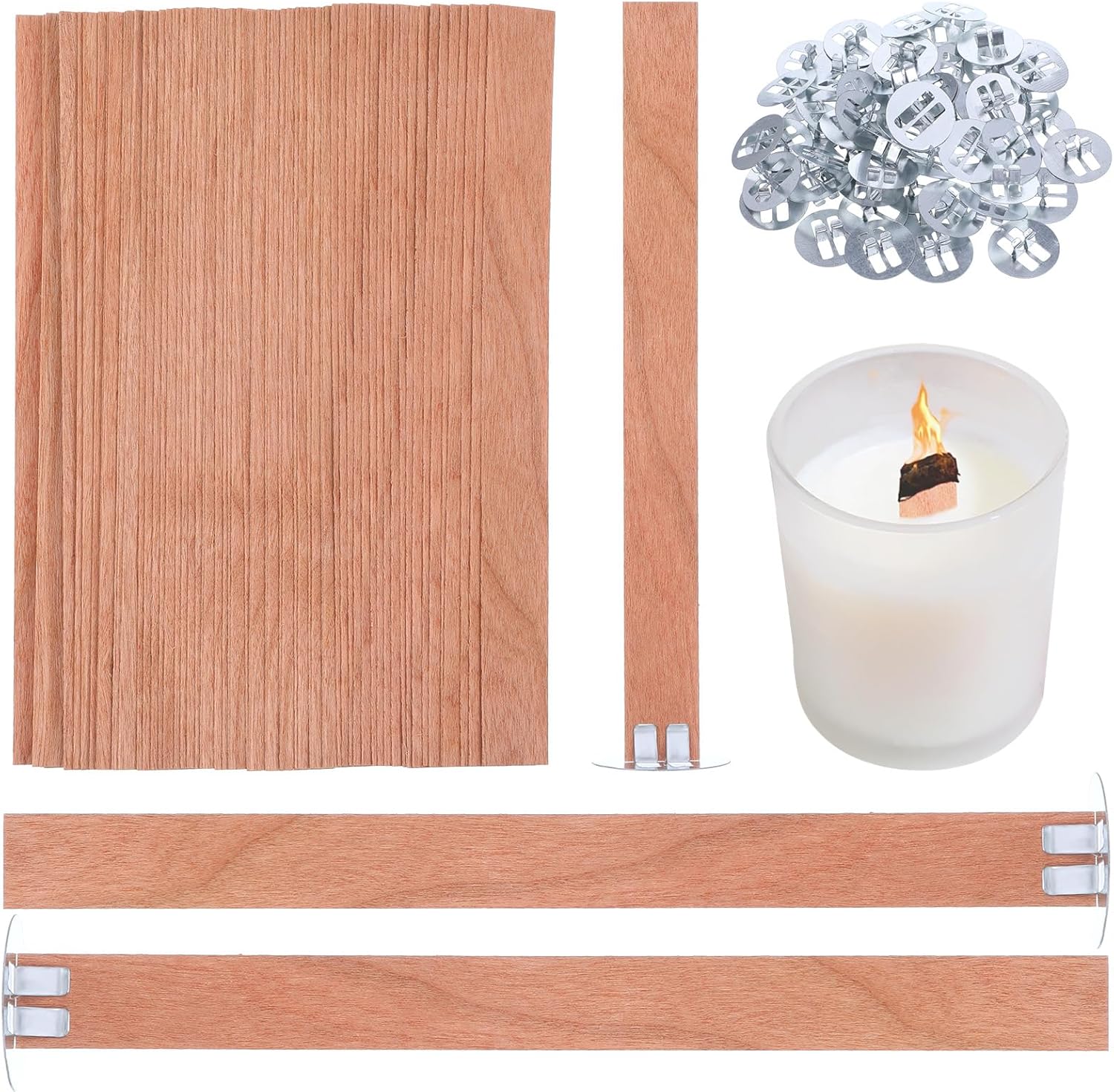 60 szt. Drewnianych Knotów do  – Candle Warning Label recenzja i cena