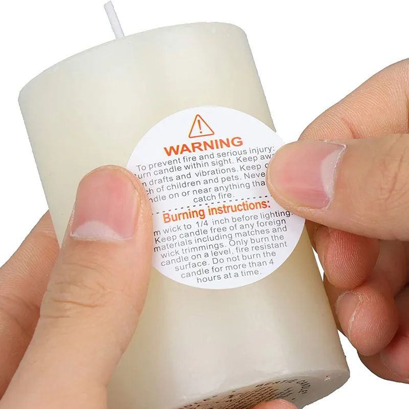 500 SZTUK Wodoodpornych Naklej – Candle Warning Label recenzja i cena
