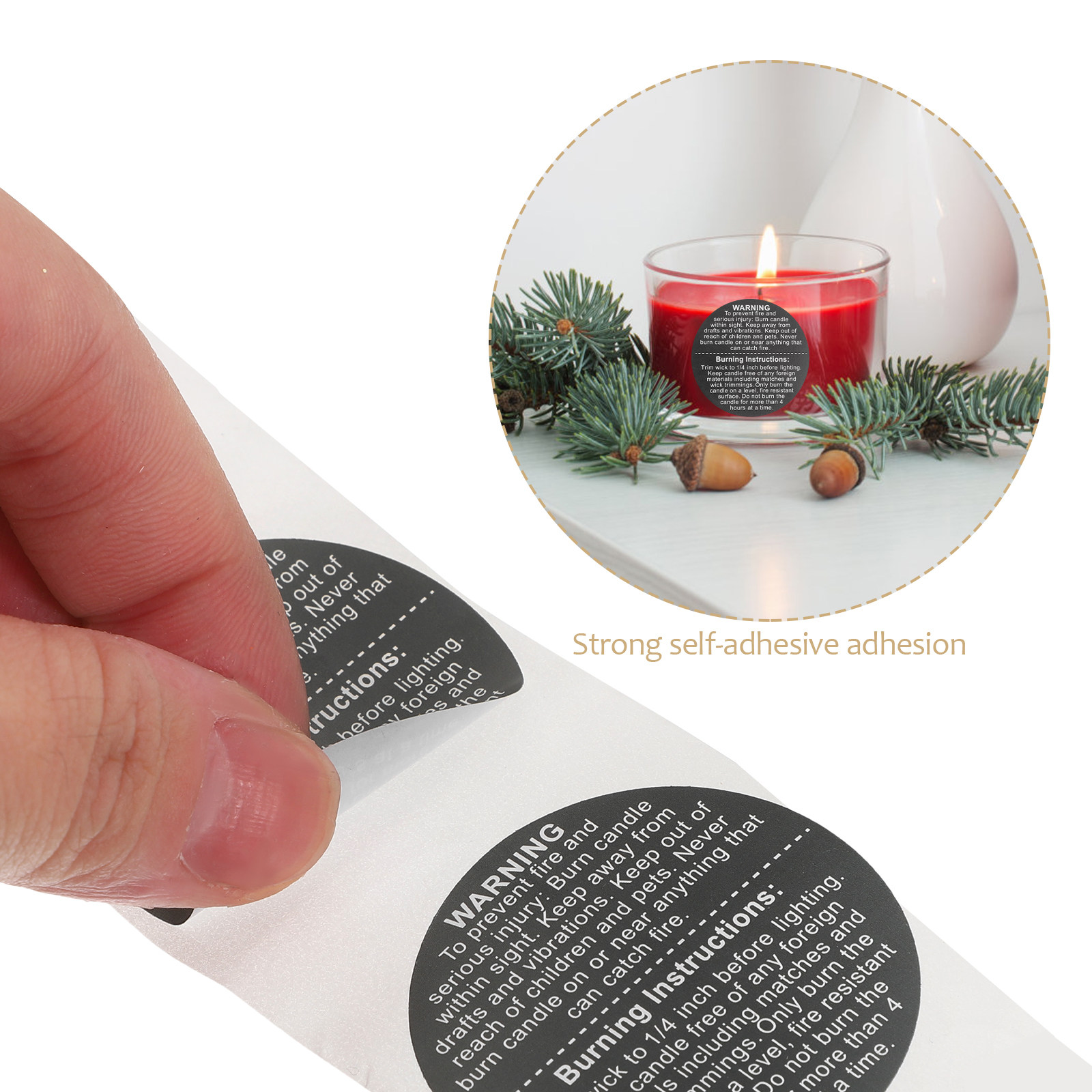 500 szt. naklejek ostrzegawczy – Candle Warning Label recenzja i cena