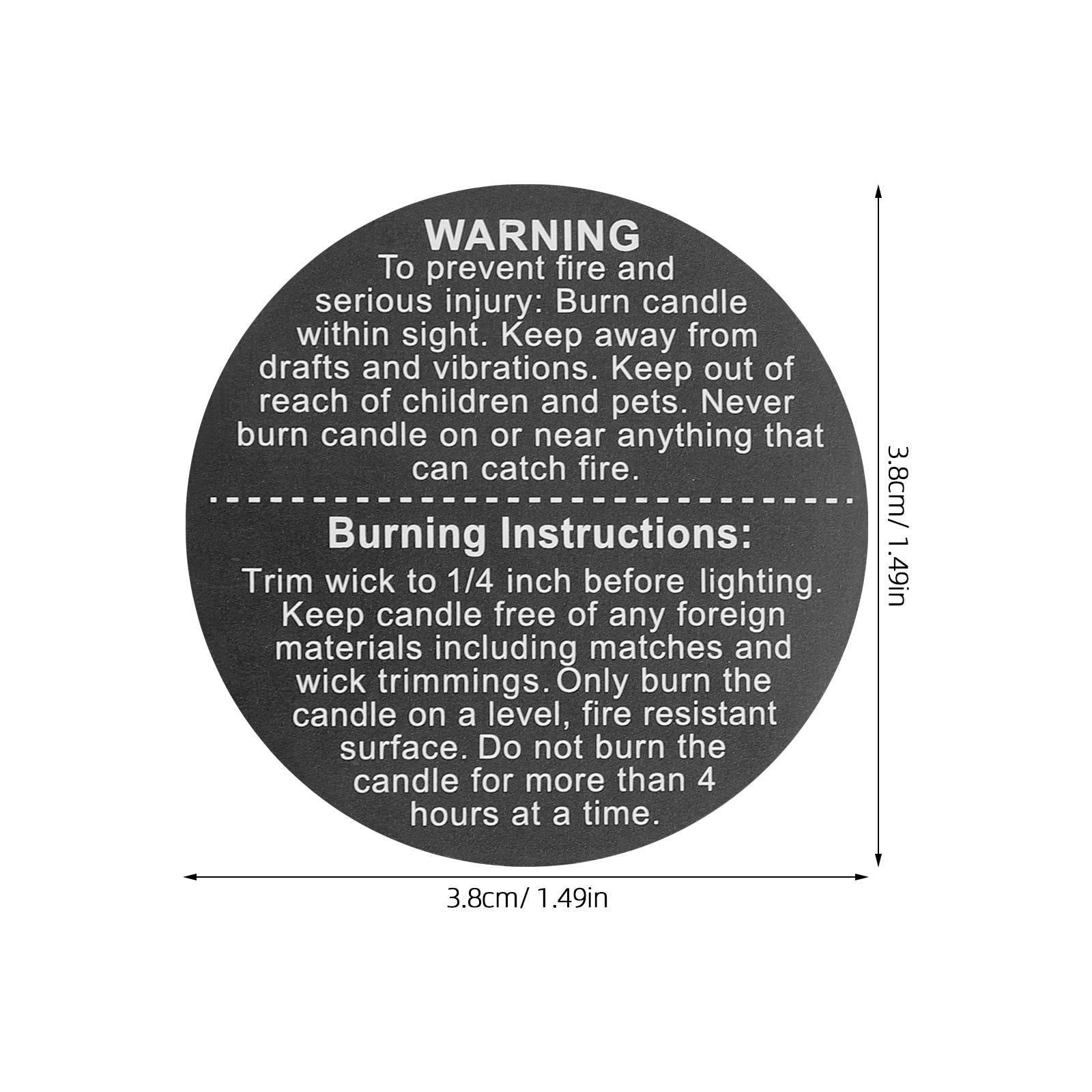 500 szt. naklejek ostrzegawczy – Candle Warning Label recenzja i cena