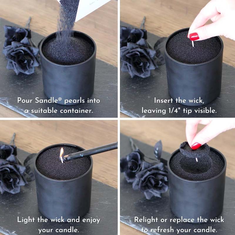 Czarny piasek do świec z knote – Candle Making Products recenzja i cena