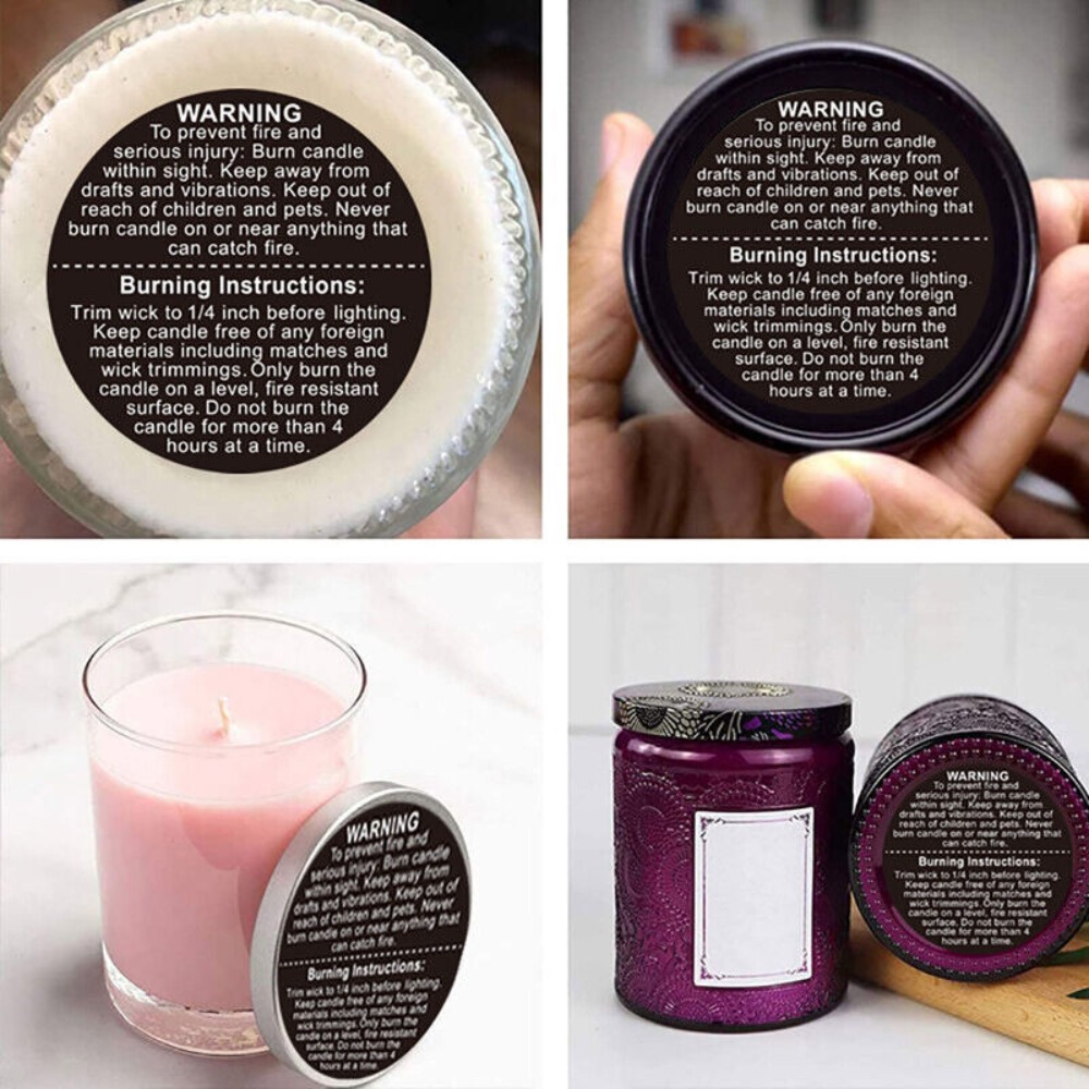 Samoprzylepne etykiety na słoi – Candle Warning Label recenzja i cena