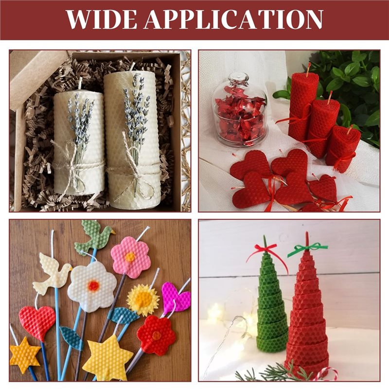 24 szt. arkuszy wosku pszczele – Candle Making Kit Beeswax recenzja i cena